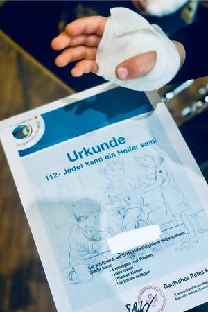 Kindergarten - Erste-Hilfe-Kurs - Urkunde zum Bestehen