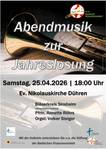 Plakat Abendmusik zur Jahreslosung Dühren