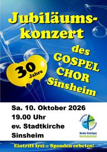 Quelle: Rebekka Roßnagel / Annelie Leucht / magnific Konzertplakat 30 Jahre Gospelchor