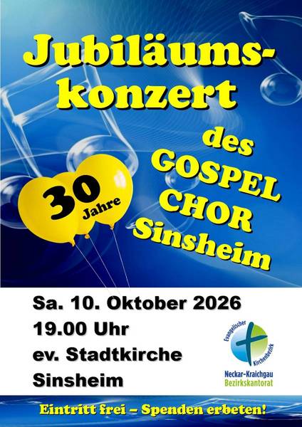 Konzertplakat 30 Jahre Gospelchor