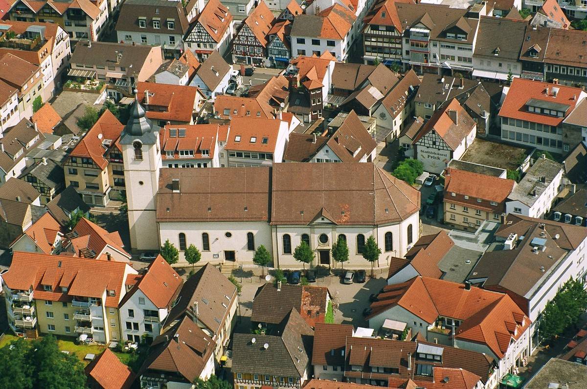 Luftaufnahme Evangelische Stadtkirche