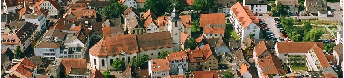 Stadtkirche aus der Luft