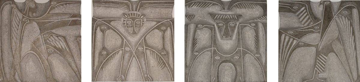 Evangelistenreliefs aus der Stadtkirche